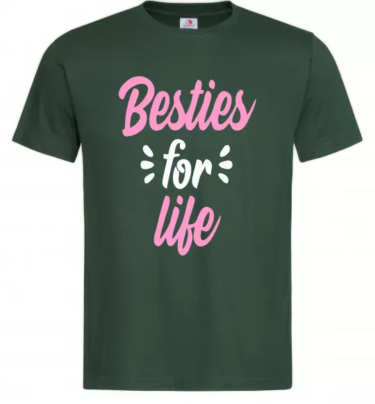 Чоловіча футболка Besties for life Темно-зелений фото