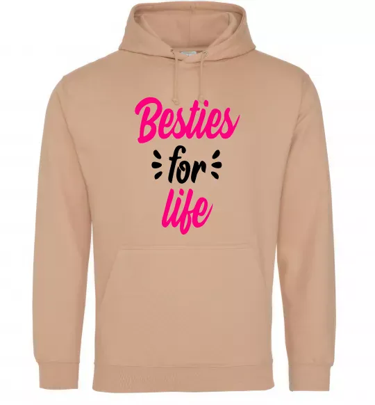 Жіноча толстовка (худі) Besties for life Пісочний фото