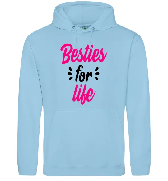 Женская толстовка (худи) Besties for life Голубой фото