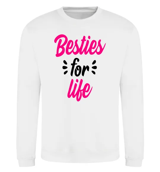 Світшот Besties for life Білий фото