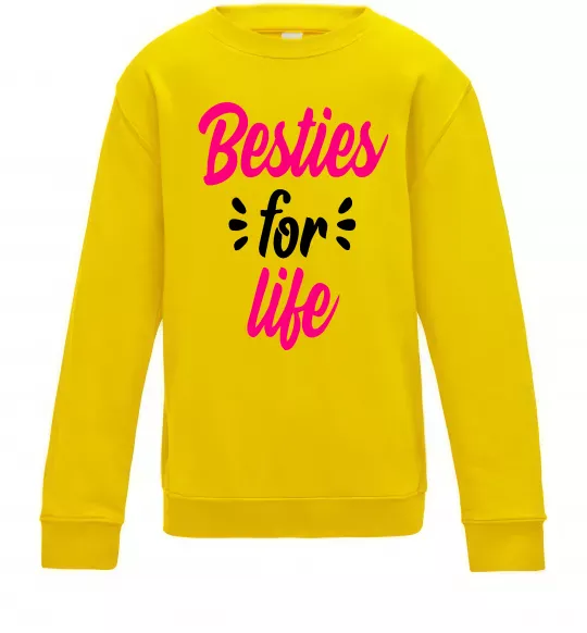 Детский Свитшот Besties for life Солнечно желтый фото