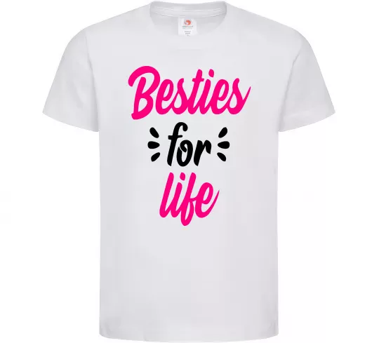 Детская футболка Besties for life Белый фото