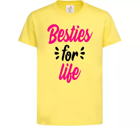 Детская футболка Besties for life Лимонный фото