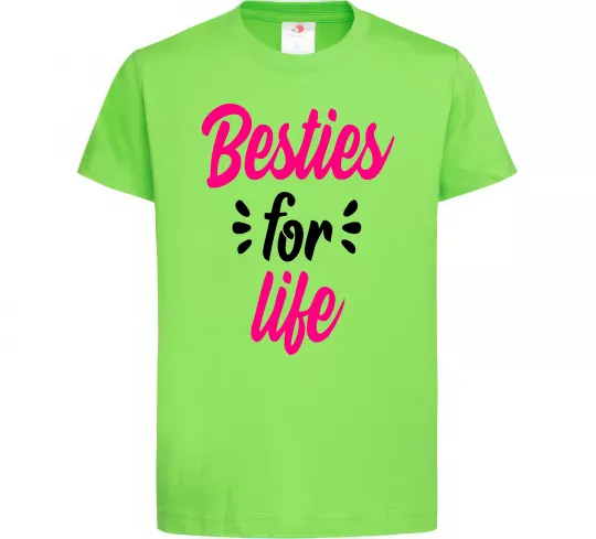 Детская футболка Besties for life Лаймовый фото
