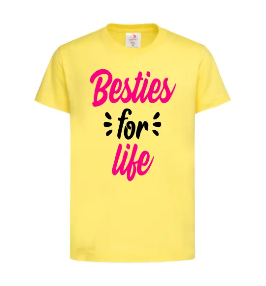 Детская футболка Besties for life Лимонный фото