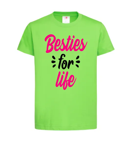 Детская футболка Besties for life Лаймовый фото