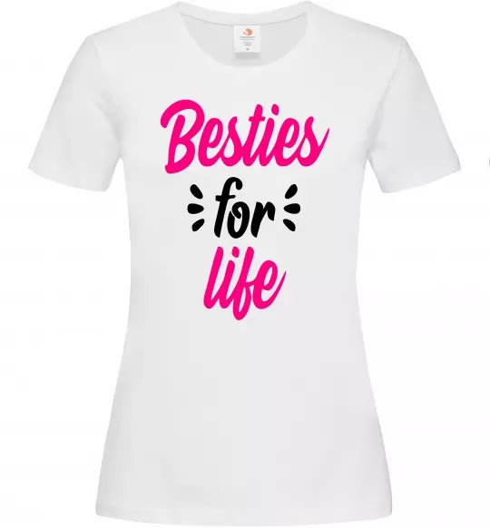 Женская футболка Besties for life Белый фото