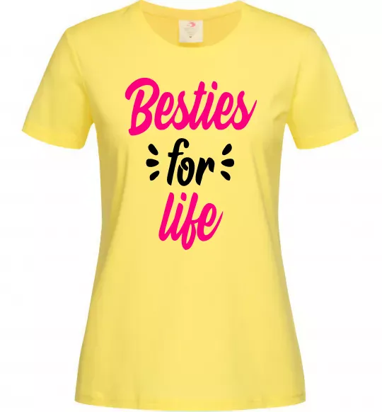 Женская футболка Besties for life Лимонный фото