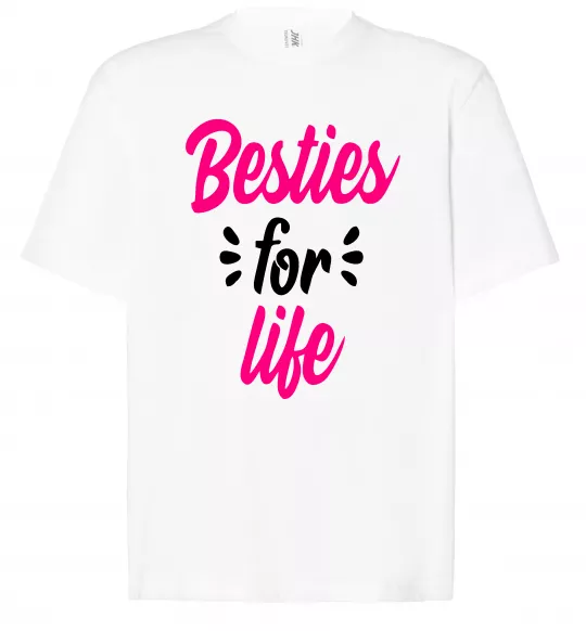 Футболка Оверсайз Besties for life Белый фото