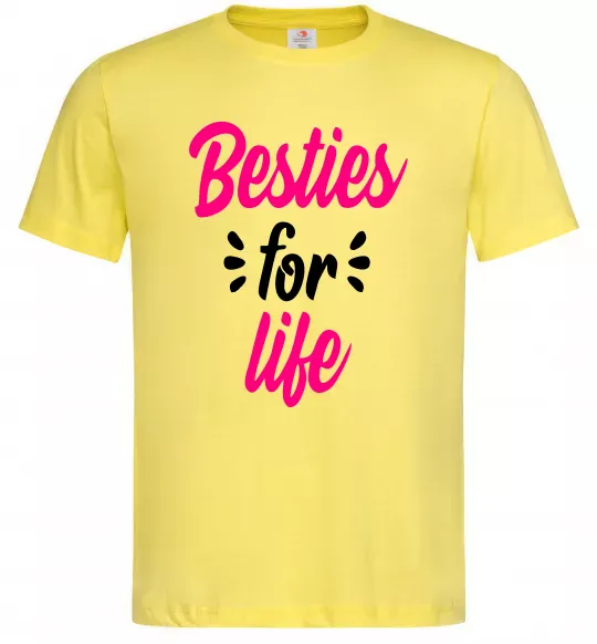 Чоловіча футболка Besties for life Лимонний фото
