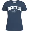Женская футболка Besties імена Темно-синий фото