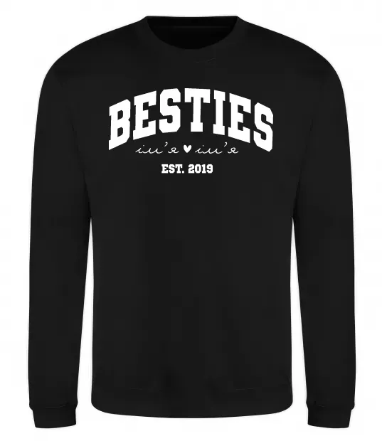 Свитшот Besties імена Черный фото