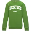 Детский Свитшот Besties імена Лаймовый фото