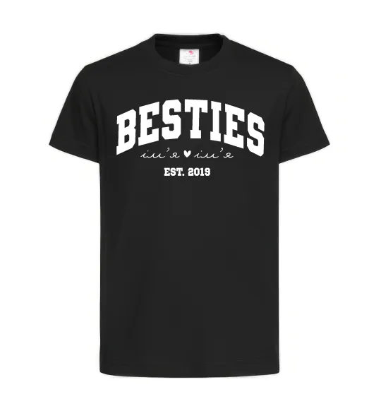 Дитяча футболка Besties імена Чорний фото