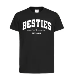 Дитяча футболка Besties імена Чорний фото