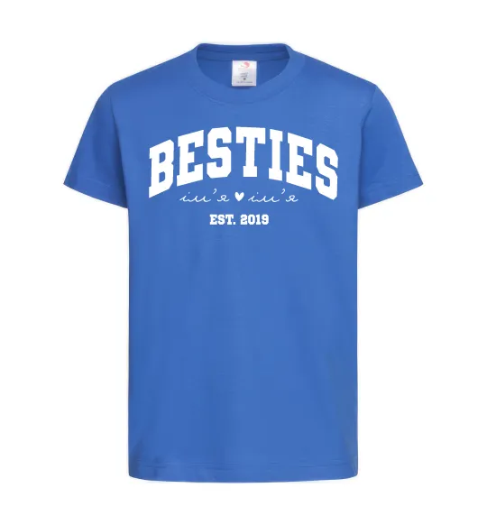 Дитяча футболка Besties імена Яскраво-синій фото