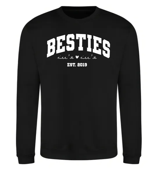 Світшот Besties імена Чорний фото