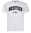 Мужская футболка Besties імена Белый фото