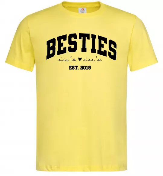 Мужская футболка Besties імена Лимонный фото