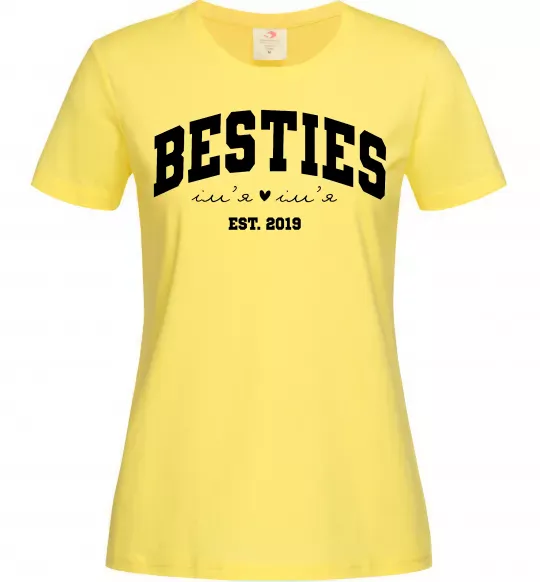 Женская футболка Besties імена Лимонный фото