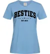 Женская футболка Besties імена Голубой фото