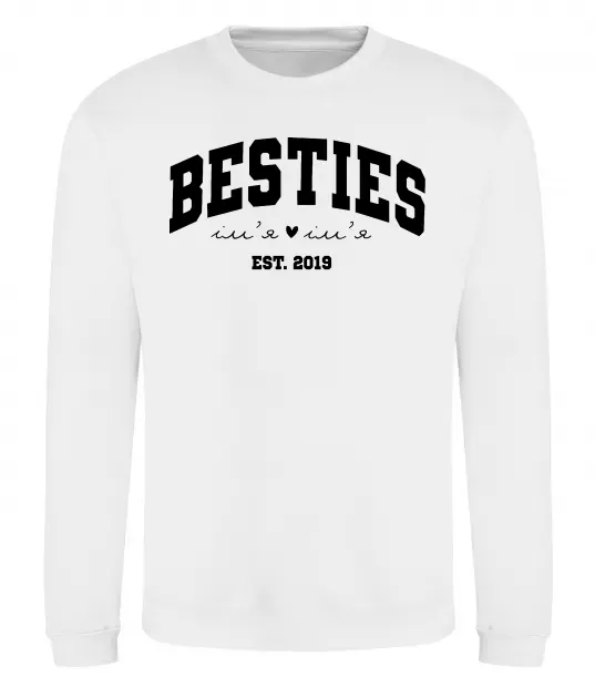 Свитшот Besties імена Белый фото