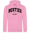 Женская толстовка (худи) Besties імена Розовый фото