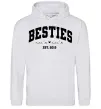 Женская толстовка (худи) Besties імена Серый меланж фото
