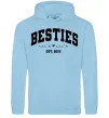 Женская толстовка (худи) Besties імена Голубой фото