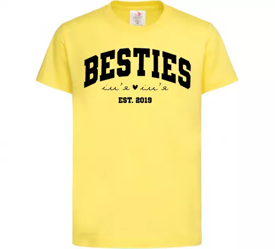 Дитяча футболка Besties імена Лимонний фото