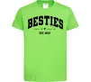 Дитяча футболка Besties імена Лаймовий фото