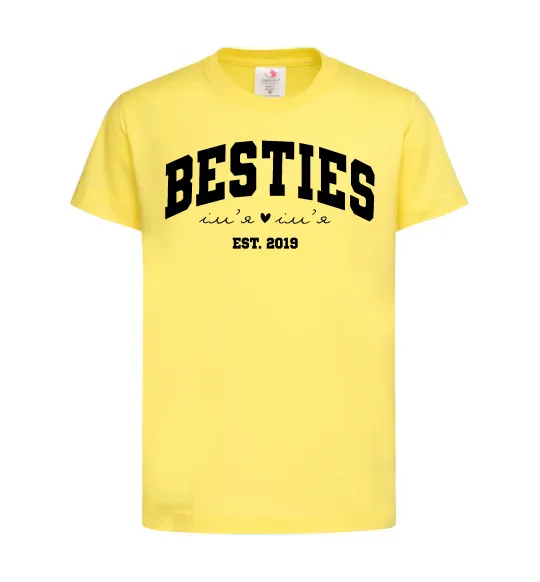Дитяча футболка Besties імена Лимонний фото