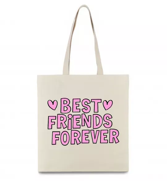 Эко-сумка Best friends forever Бежевый фото