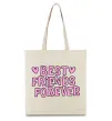 Эко-сумка Best friends forever Бежевый фото