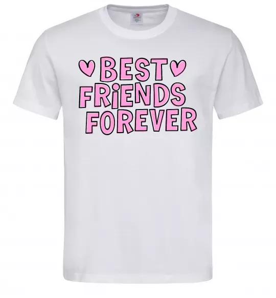 Чоловіча футболка Best friends forever Білий фото