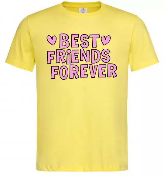 Чоловіча футболка Best friends forever Лимонний фото