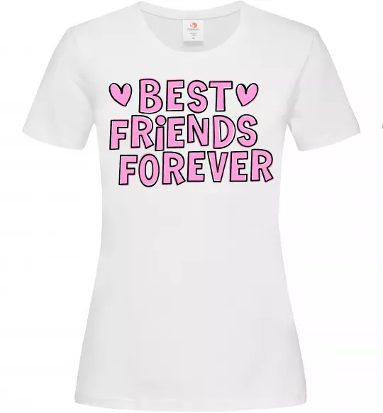 Женская футболка Best friends forever Белый фото