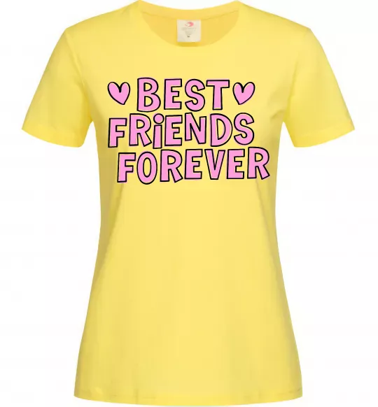 Женская футболка Best friends forever Лимонный фото