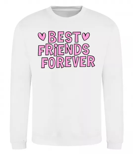 Світшот Best friends forever Білий фото