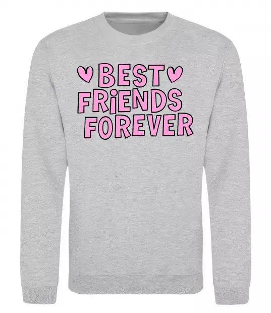 Світшот Best friends forever Сірий меланж фото