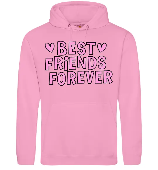 Женская толстовка (худи) Best friends forever Розовый фото