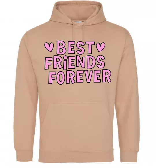 Жіноча толстовка (худі) Best friends forever Пісочний фото