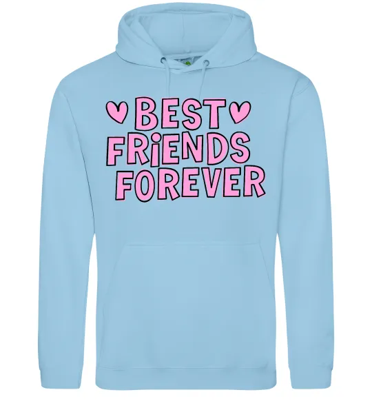 Женская толстовка (худи) Best friends forever Голубой фото