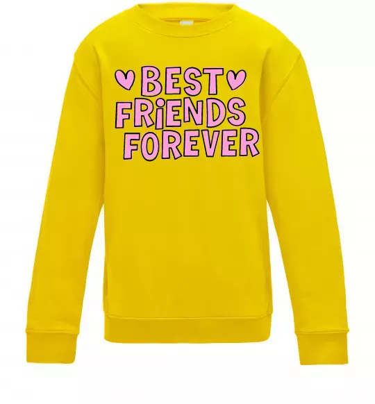 Дитячий світшот Best friends forever Сонячно жовтий фото