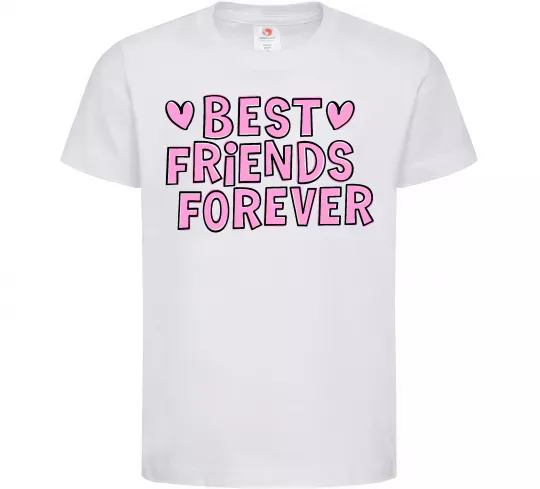 Детская футболка Best friends forever Белый фото