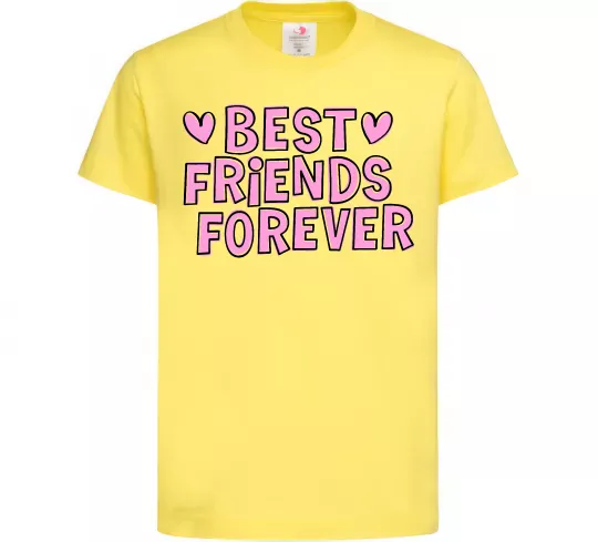 Детская футболка Best friends forever Лимонный фото
