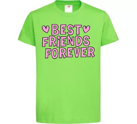 Детская футболка Best friends forever Лаймовый фото