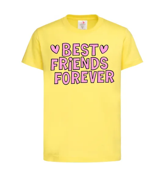 Детская футболка Best friends forever Лимонный фото