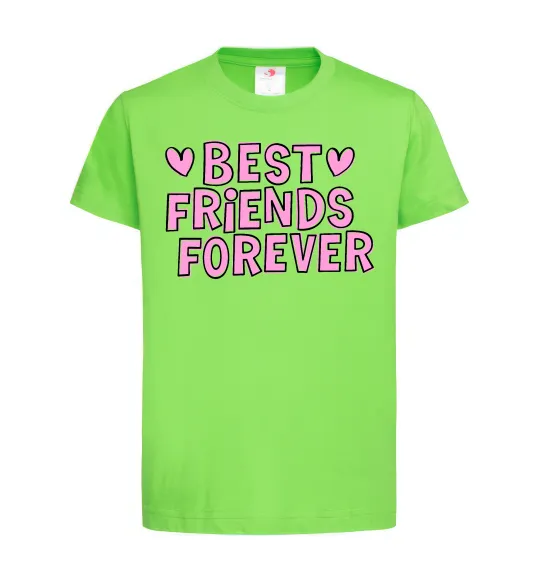 Детская футболка Best friends forever Лаймовый фото