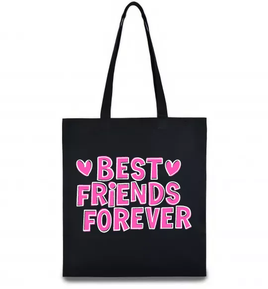 Эко-сумка Best friends forever Черный фото